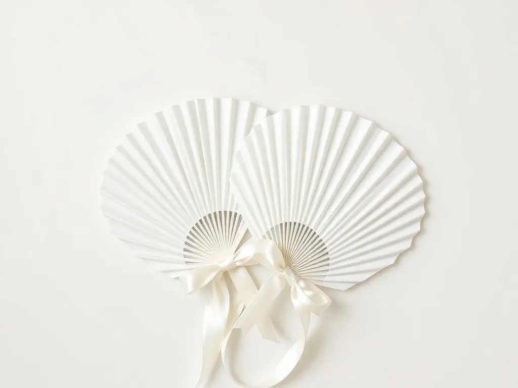 Éventails blancs pour mariage et cérémonie